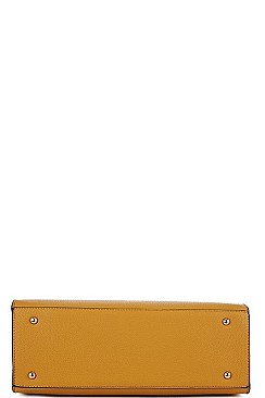 2 in 1 Two Tone Satchel with Wallet