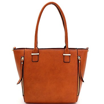 3 in 1 Zipper Accent Tote Cross Body Value SET