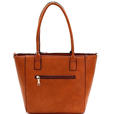 3 in 1 Zipper Accent Tote Cross Body Value SET