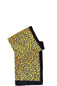 Edge Striped Leopard Blanket Scarf