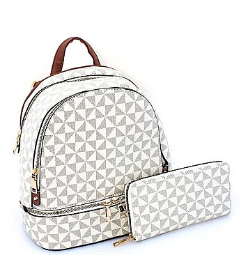 2 IN 1 MONOGRAM BACKPACK WALLET SET