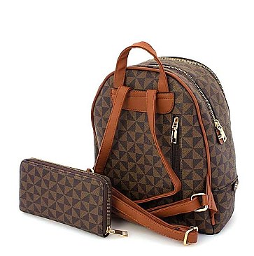 2 IN 1 MONOGRAM BACKPACK WALLET SET