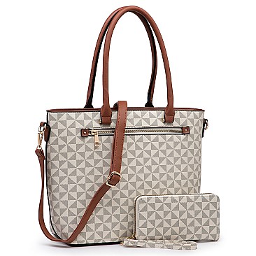 2-in-1 Monogram Shopper Wallet Set