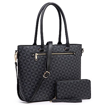 2-in-1 Monogram Shopper Wallet Set