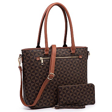 2-in-1 Monogram Shopper Wallet Set