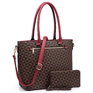 2-in-1 Monogram Shopper Wallet Set