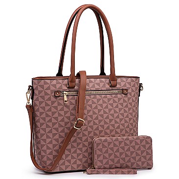 2-in-1 Monogram Shopper Wallet Set