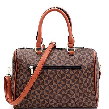 2-Way Monogram Boston Satchel Wallet SET