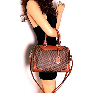 2-Way Monogram Boston Satchel Wallet SET