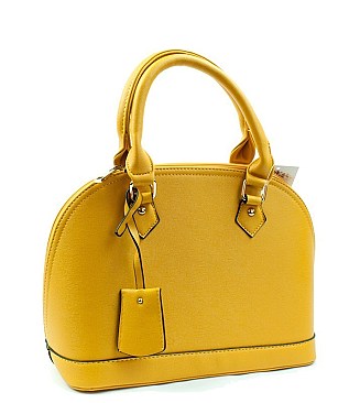 Classy Dome Satchel With Padlock