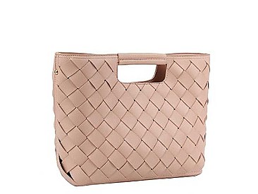 2IN1 FASHION CHECKER DESIGN TOTE BAG AND MINI BAG SET