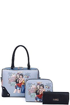 Nikky DOUBLE THE FUN SATCHEL CROSSBODY AND WALLET BY NICOLE LEE
