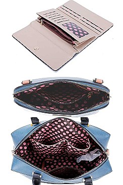 Nikky DOUBLE THE FUN SATCHEL CROSSBODY AND WALLET BY NICOLE LEE
