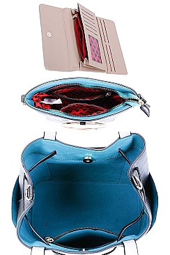 3 IN 1 Nikky by Nicole Lee LOVE YOUR LOOK PRINT SATCHEL SHOULDER BAG