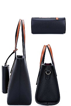 SHOPPER SATCHEL AND WALLET SET Nikky by Nicole Lee