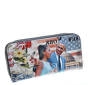 PRESIDENT OBAMA & HIS DAUGHTER MAGAZINE WALLET