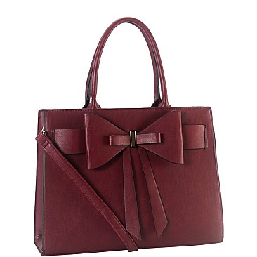 3 in 1 Bow Accent Twin Satchel Wallet Value SET