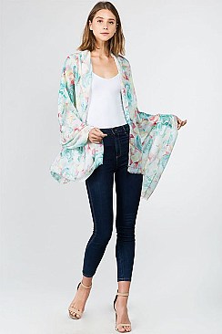 MULTI-COLORED FEATHER OBLONG SCARF