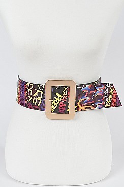 Fashion Graffiti Waist Belt