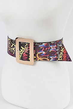 Fashion Graffiti Waist Belt