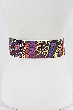 Fashion Graffiti Waist Belt