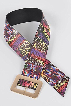 Fashion Graffiti Waist Belt