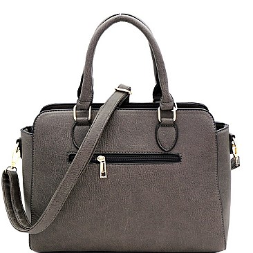 2 in 1 Lizard Pattern Tassel Satchel Cross Body SET