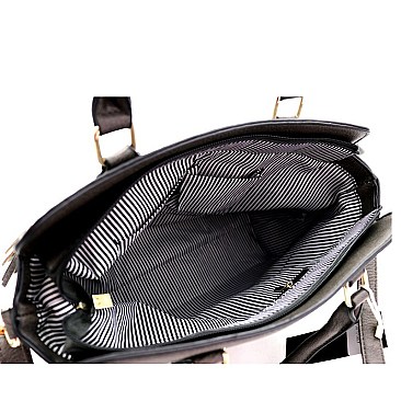 2 in 1 Lizard Pattern Tassel Satchel Cross Body SET