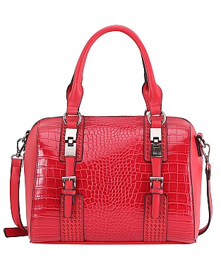 Crocodile Boston Satchel Handbags