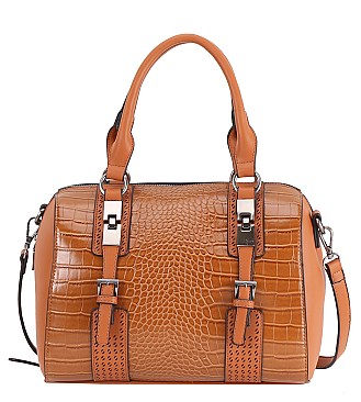 Crocodile Boston Satchel Handbags