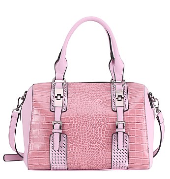 Crocodile Boston Satchel Handbags