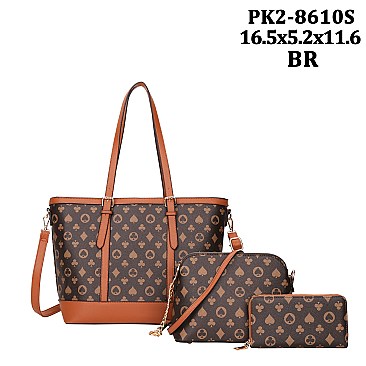 3 IN MONOGRAM TOTE WITH CROSS-BODY & WALLET
