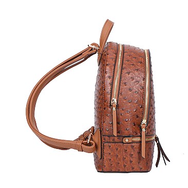 2 IN 1 OSTRICH BACKPACK WALLET VALUE SET