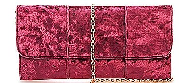 LUXURY VELVET CHIC CLUTCH WITH CHAIN