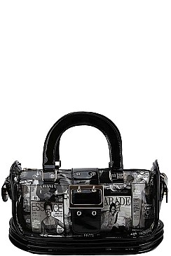 MODERN OBAMA MAGAZINE SATCHEL WITH LONG STRAP