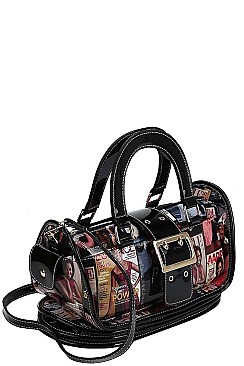 MODERN OBAMA MAGAZINE SATCHEL WITH LONG STRAP