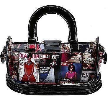 MODERN OBAMA MAGAZINE SATCHEL WITH LONG STRAP