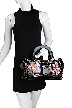 MODERN OBAMA MAGAZINE SATCHEL WITH LONG STRAP