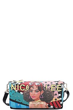 NICOLE LEE LONG EXCLUSIVE PRINT WALLET CLUTCH