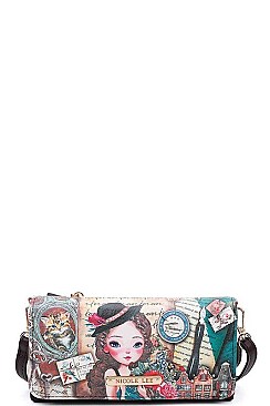 NICOLE LEE LONG EXCLUSIVE PRINT WALLET CLUTCH
