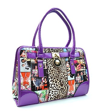 Michelle Obama Padlock & Leopard Satchel Handbags