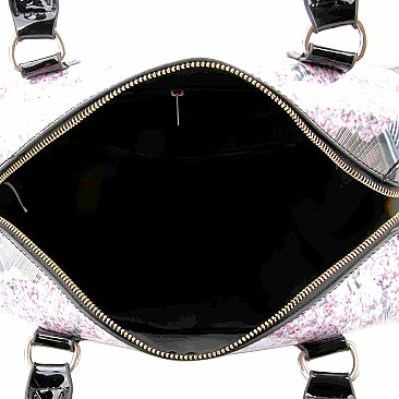 Obama Purse, Print Bottom Compartment Satchel Wallet SET Multi MH-PW0071W
