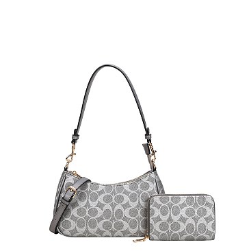 wholesale 2-in-1 Oval Design Shoulder Bag Wallet Set