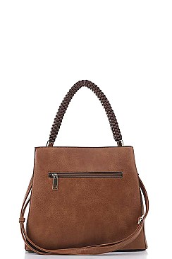 2 IN 1 PLAIN TWO TONE TOTE BAG WITH MINI COIN PURSE