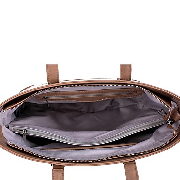 Chain Accent Patent 2-Way Satchel MH-QS3308