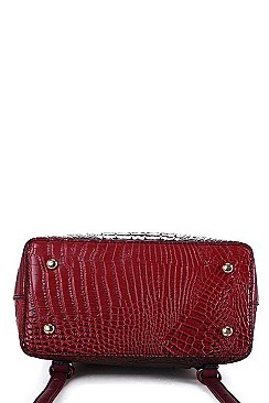 CROCO SKIN TEXTURED BACKPACK
