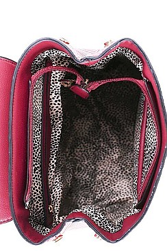 CROCO SKIN TEXTURED BACKPACK