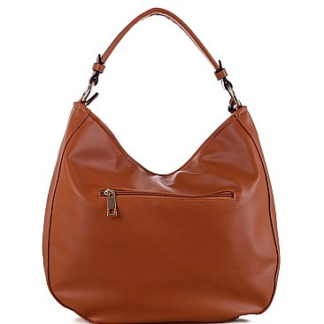 EMBOSSED DETAIL TASSEL ACCENT HOBO