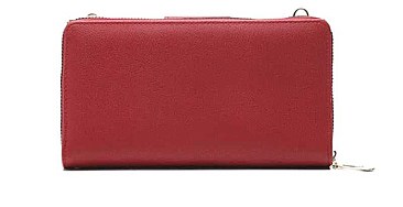 MODERN PLAIN SMOOTH TEXTURED CROSSBODY WALLET