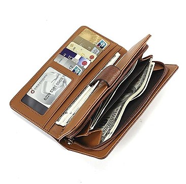 FASHION PLAIN LEATHER STYLE WALLET